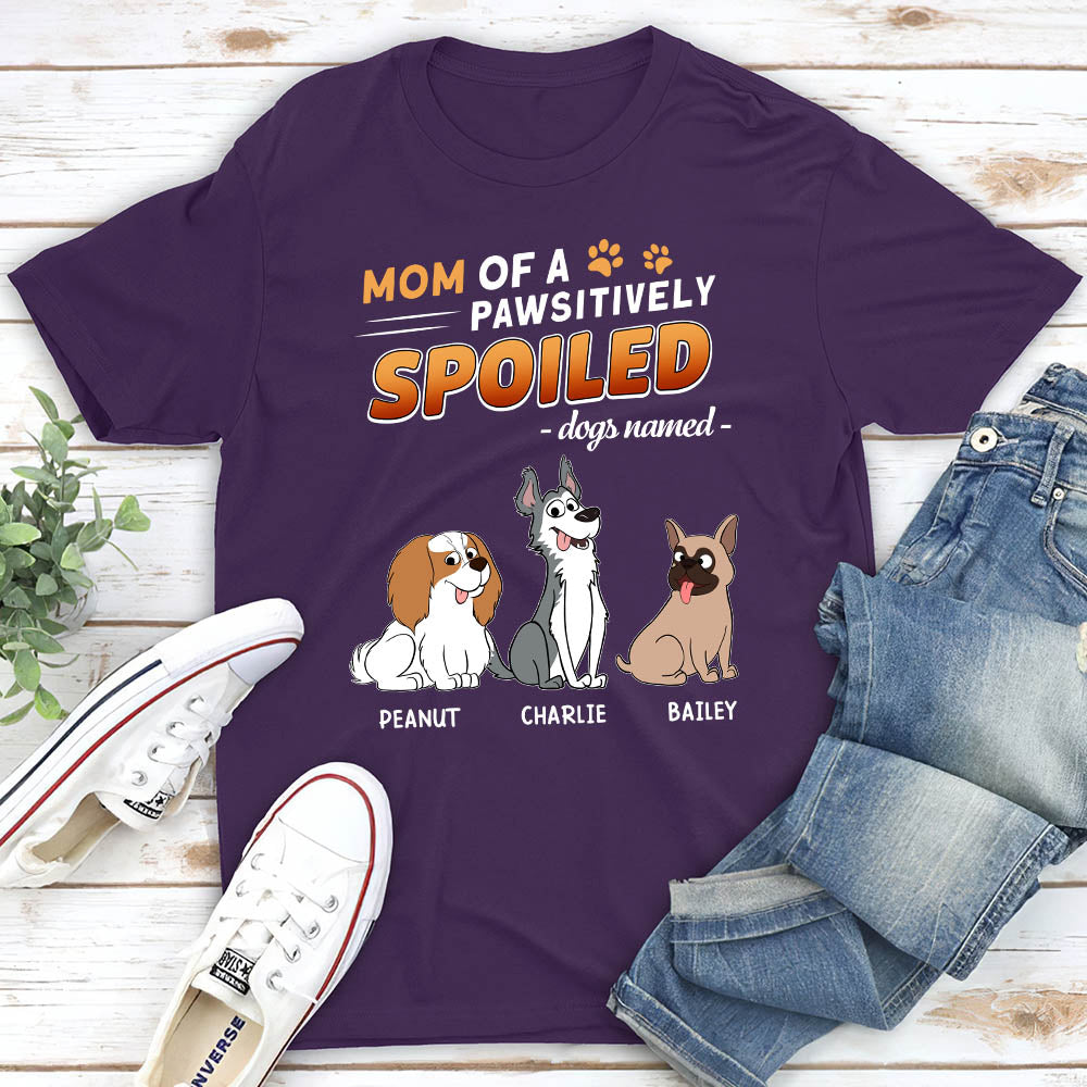 Pawsitively Spoiled Dogs - Personalized Custom Unisex 5.3 oz T-shirt for Pet Lovers