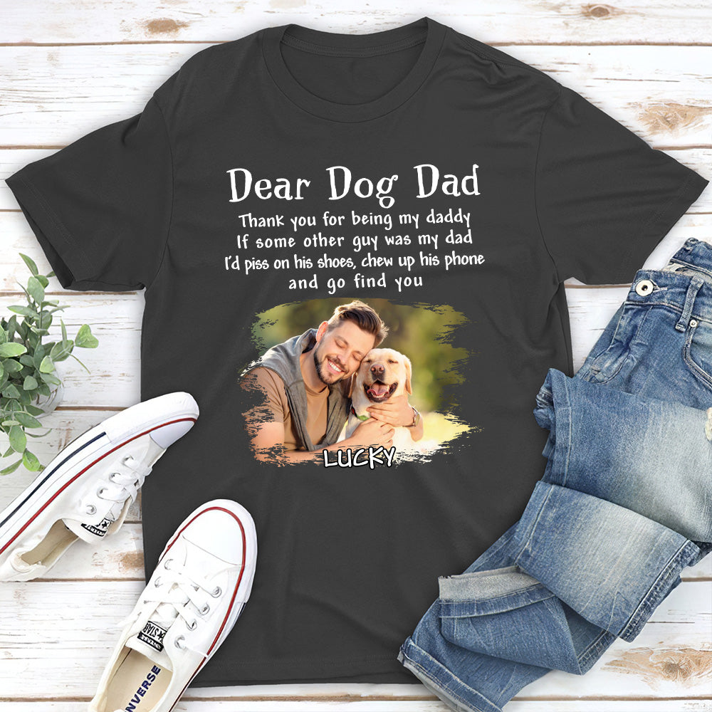 My Dearest Dad - Personalized Custom Unisex T-shirt for Pet Lovers