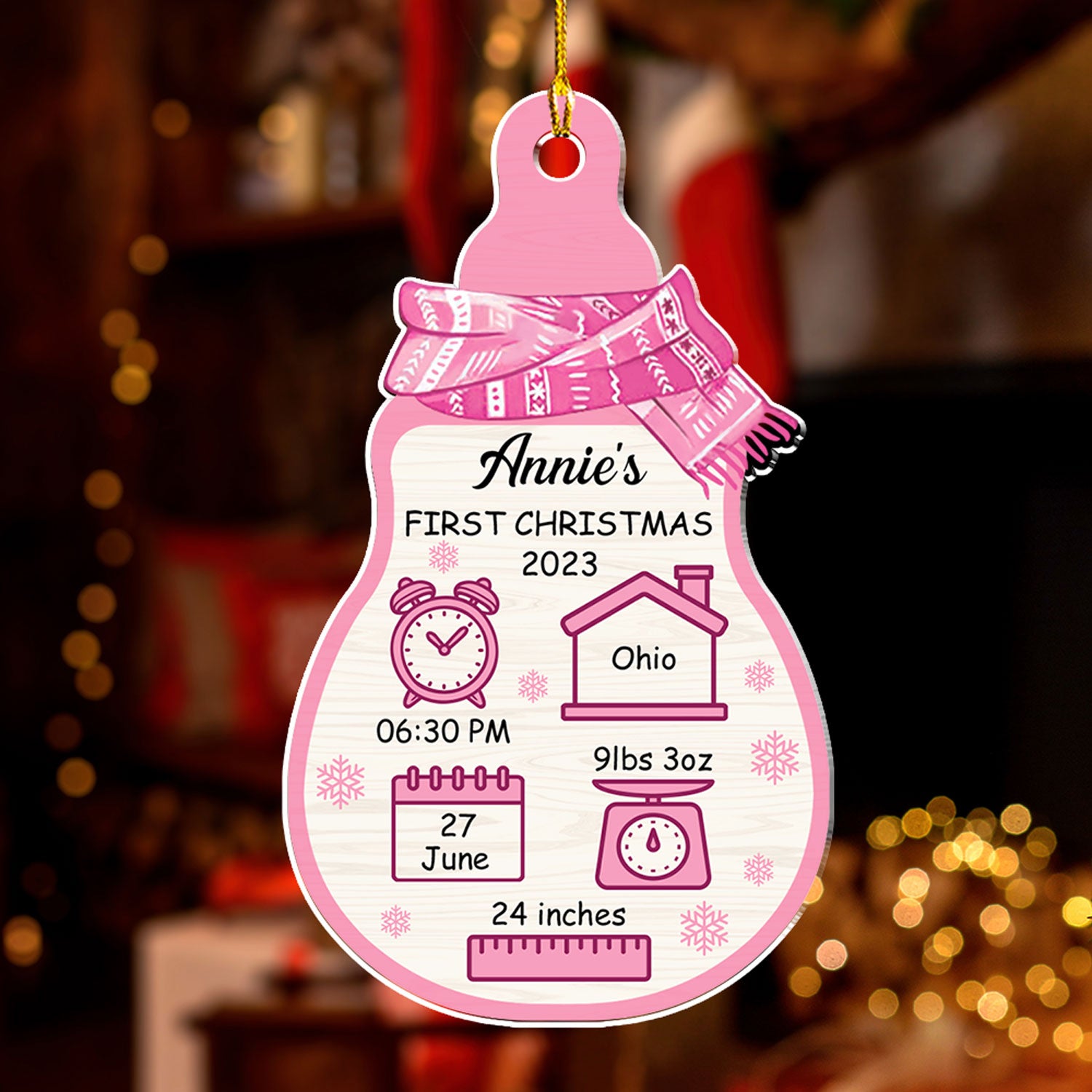 Baby's First Christmas - Personalized Custom Acrylic Ornament for Unforgettable Memories