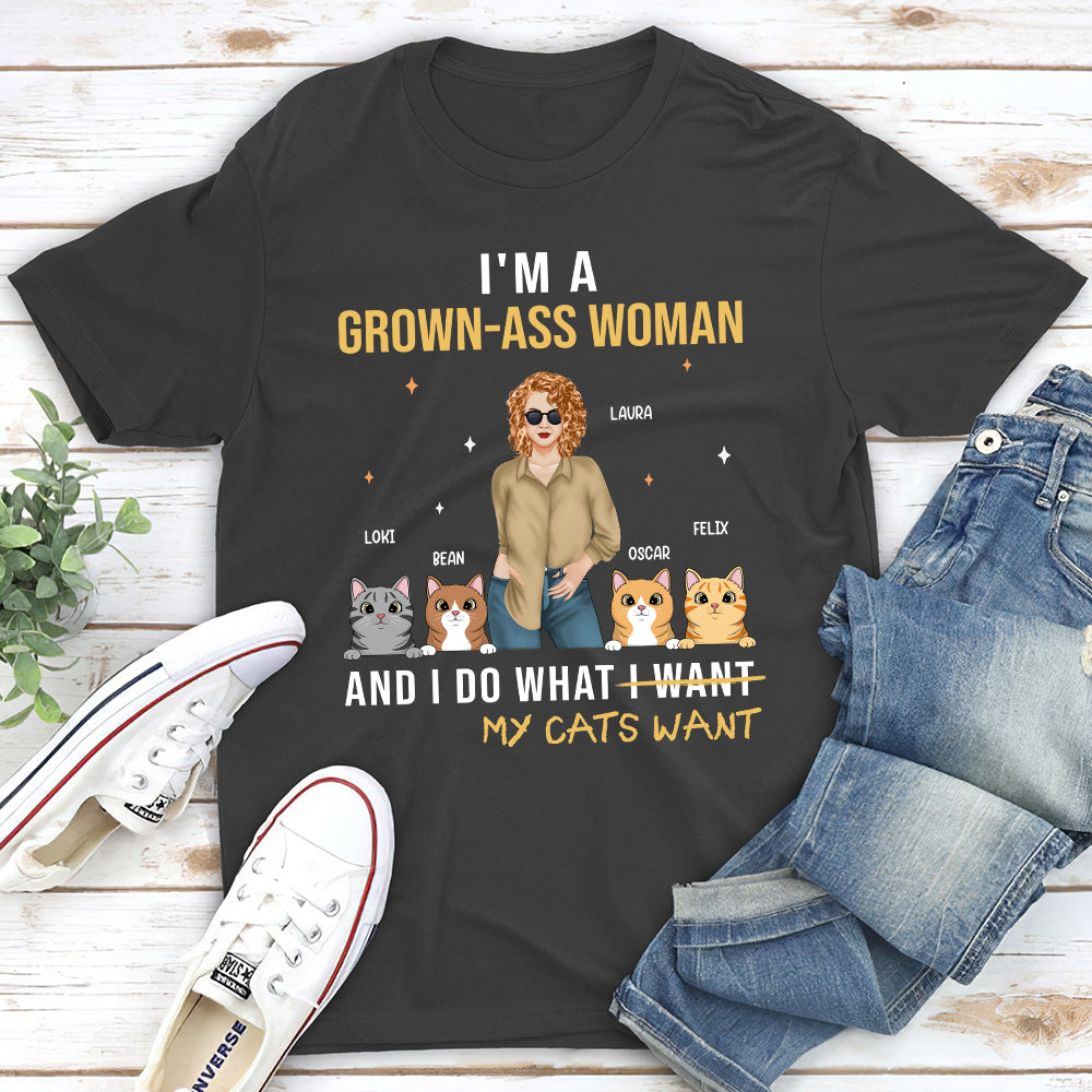 Unique Personalized Custom Unisex 'Do What My Cats Want' T-shirt