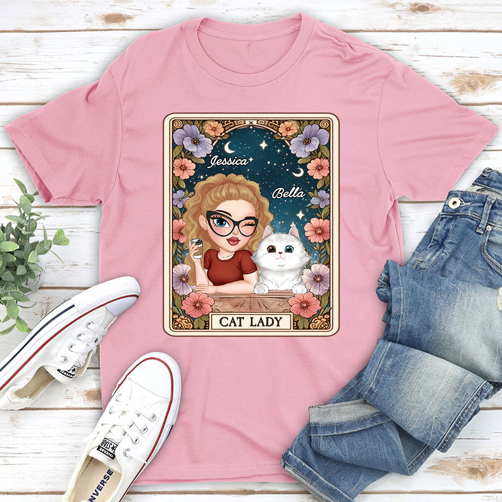 Unique Cat Lady Tarot Personalized Custom Unisex 5.3 oz T-Shirt