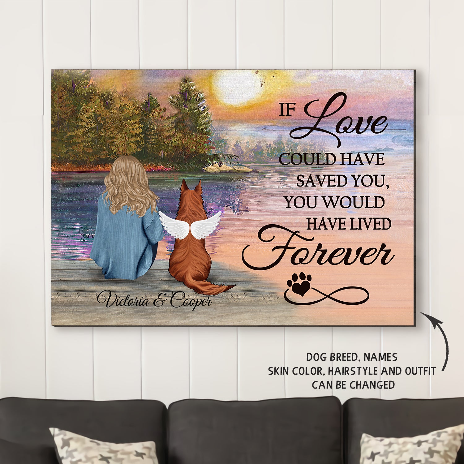 If Love Could Have Saved You - Exquisite Personalized Custom Canvas Print for Pet Lovers