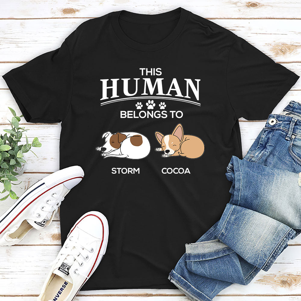 Belongs To My Furbaby - Personalized Custom Unisex 5.3 oz T-shirt for Pet Lovers