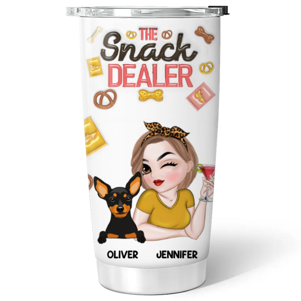 The Snack Dealer - Personalized Custom 3D Inflated Effect 20oz Stainless Steel Tumbler for All Occasions