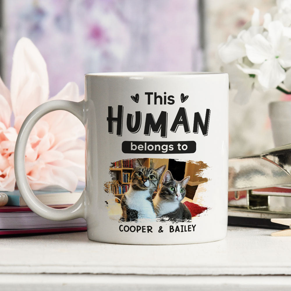 Belongs To Cats Christmas - Customizable Personalized Coffee Mug for Pet Lovers