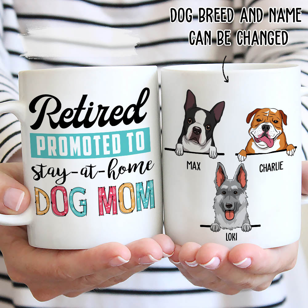 Retired Promoted To - 11oz/15oz Personalized Coffee Mug for Pet Lovers