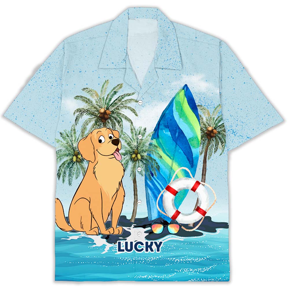 Unique Personalized Custom Dog Tropical Summer Hawaiian Shirt for Pet Lovers