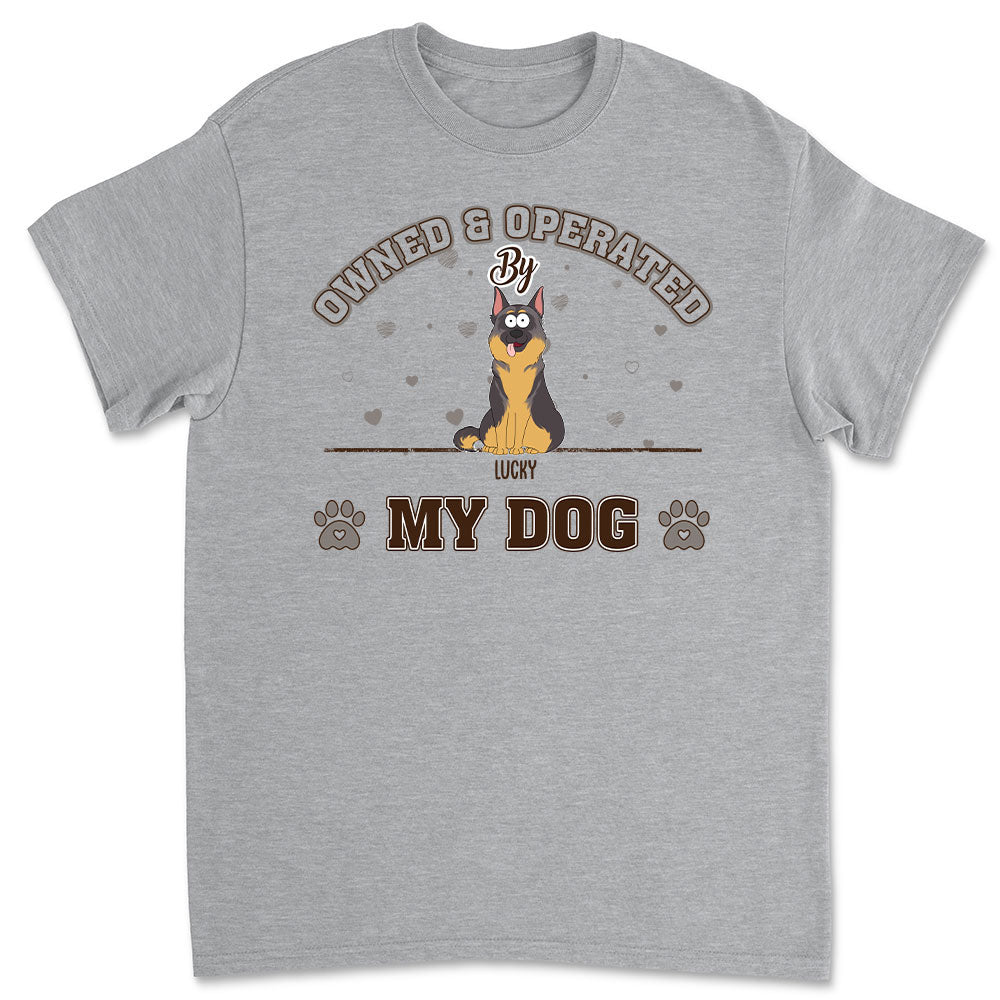Dog Owned And Operated - Personalized Custom Unisex 5.3 oz T-shirt for Pet Lovers