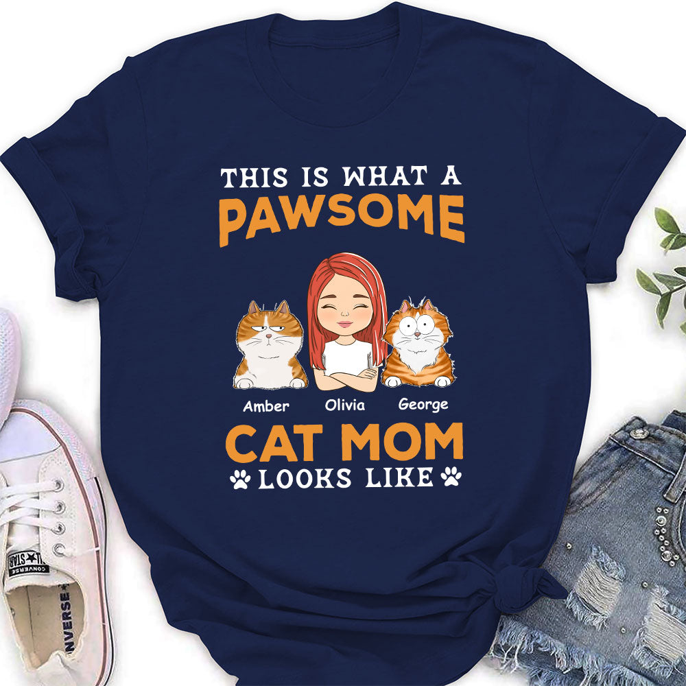 Pawsome Dad Look - Personalized Custom Women's T - shirt for Pet Lovers