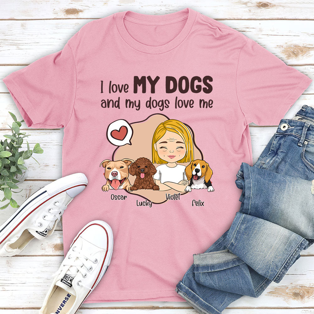 My Dog My Love - Personalized Custom Unisex 5.3 oz T-shirt for Pet Lovers