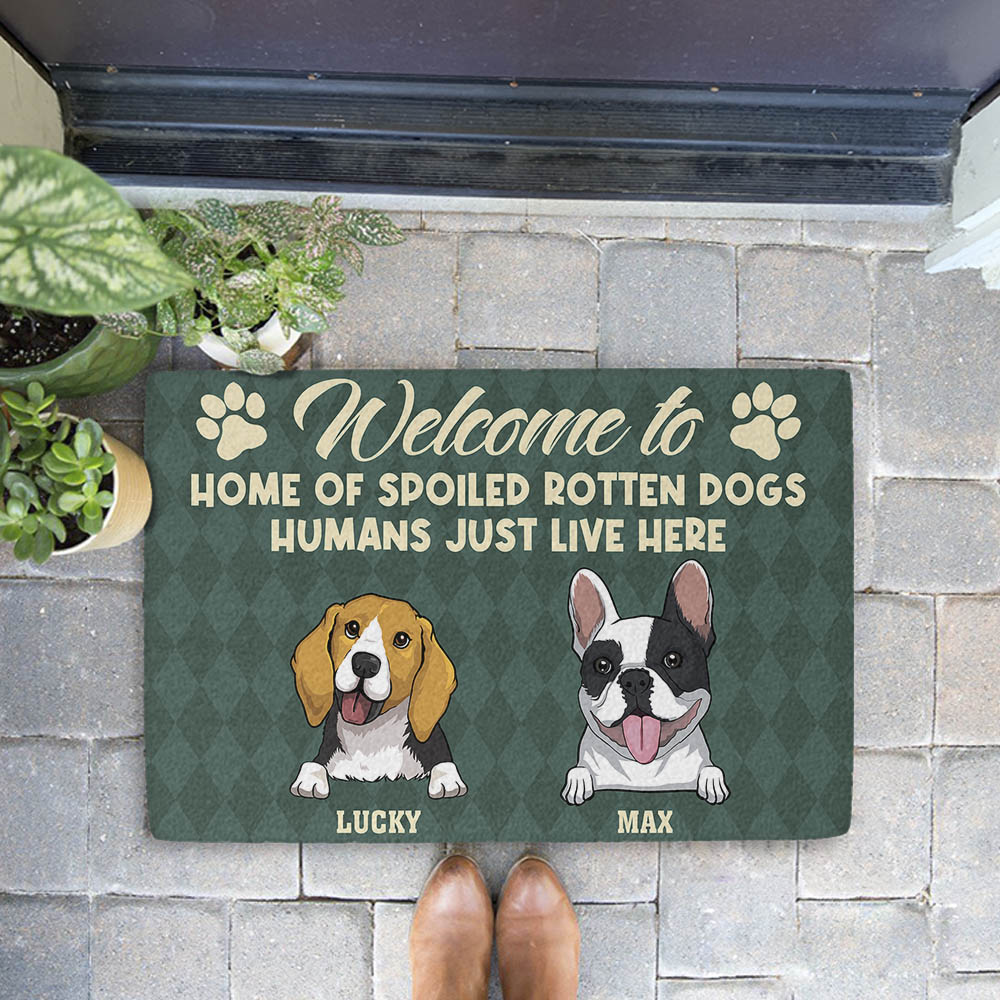 Spoiled Dog Home - Customizable Personalized Dog Picture Doormat in 2 Sizes