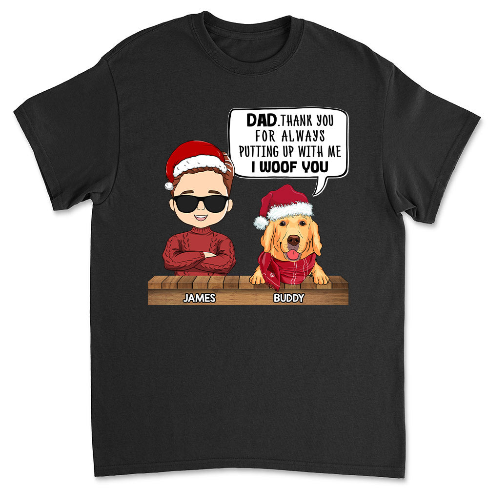 Putting Up With - Personalized Custom Unisex 5.3 oz T-shirt for Pet Lovers