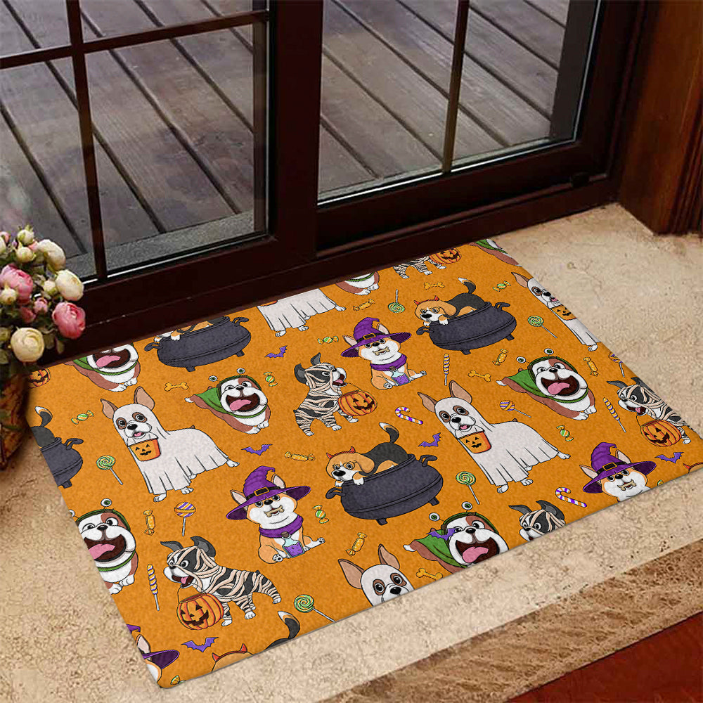 Unique Pattern Dog Halloween Doormat - Ideal for Pet Lovers