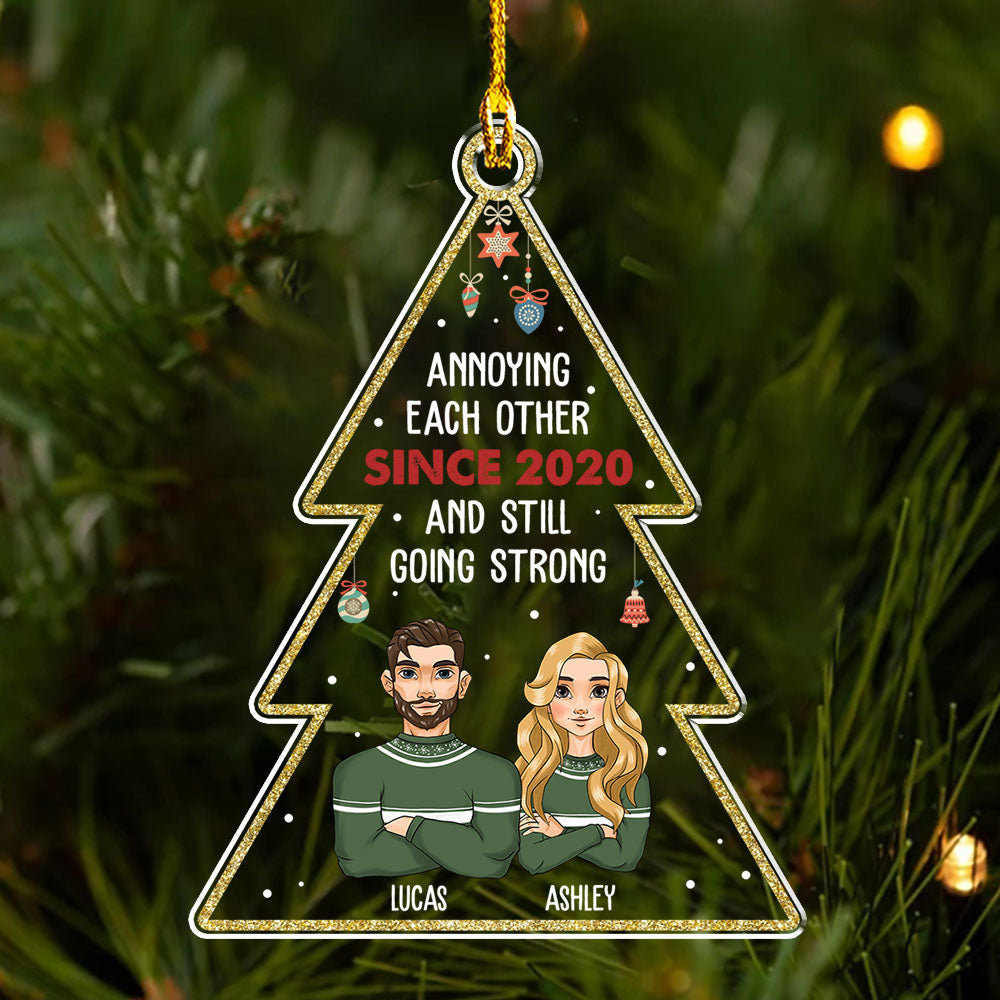 Unique Personalized Custom Acrylic Ornament for Annoying Each Other - Ideal Christmas Keepsake
