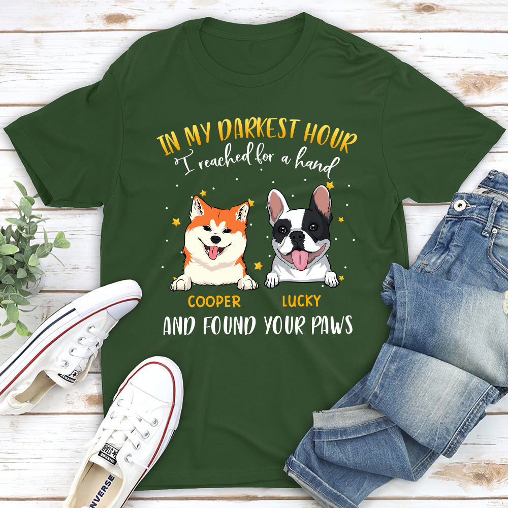 Found My Dog Paw - Personalized Custom Unisex 5.3 oz T-shirt for Pet Lovers