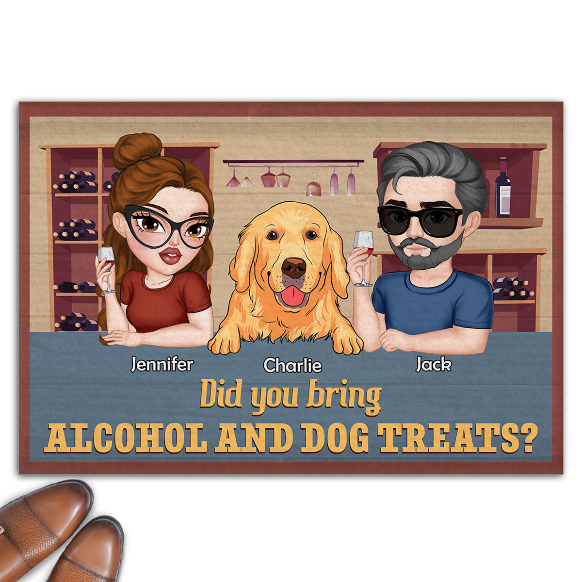 Personalized Custom Doormat: Did You Bring Alcohol And Dog Treats - Ideal for Pet Lovers