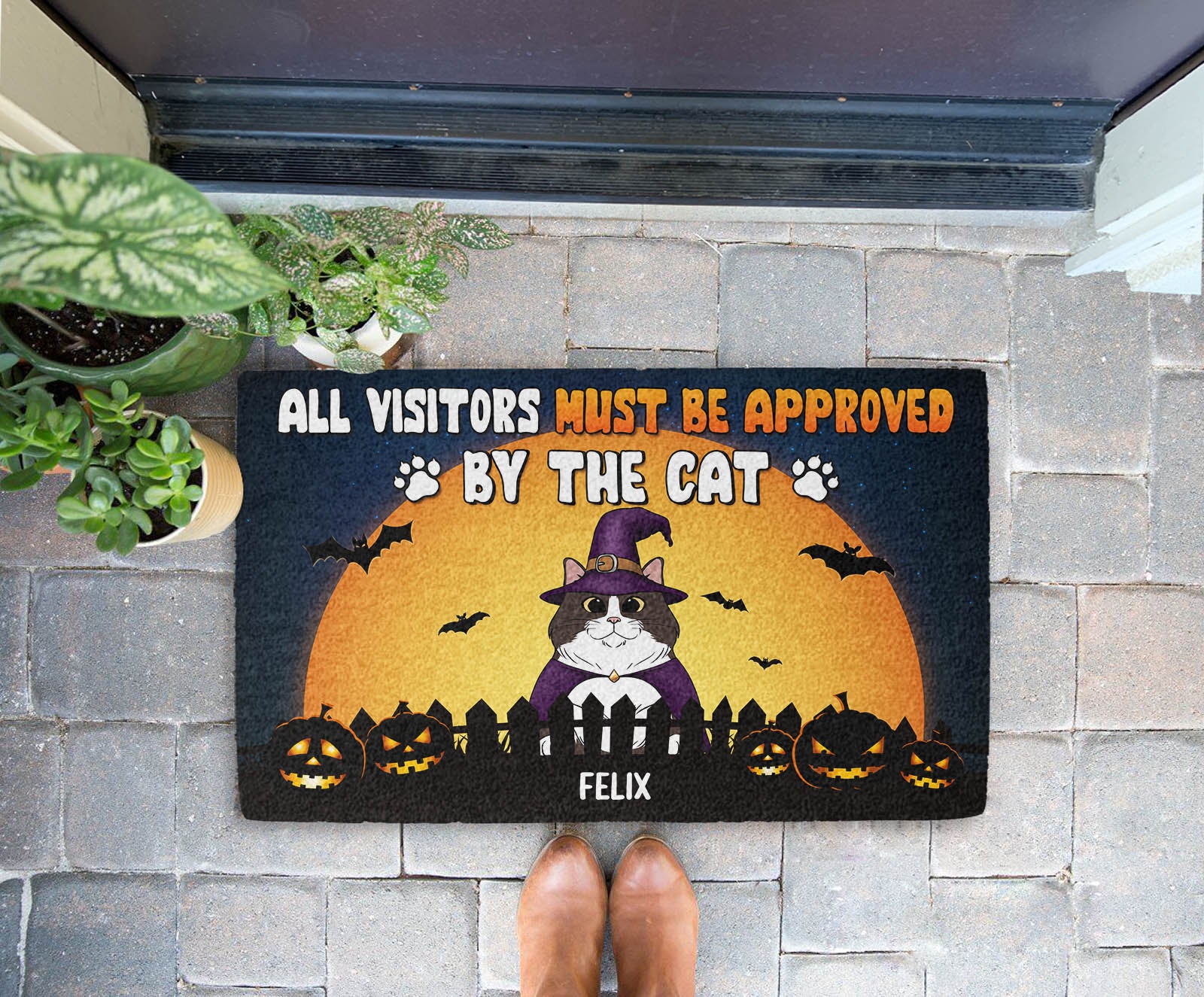 Cats Approved! Personalized Custom Doormat with Your Dog's Picture
