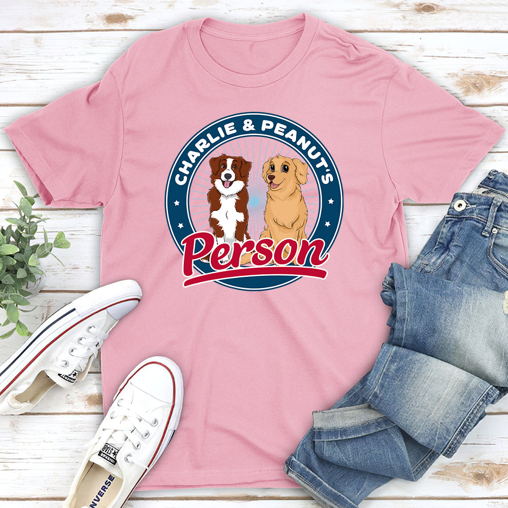 Unique Dog Person Cartoon Personalized Custom Unisex 5.3 oz T-shirt