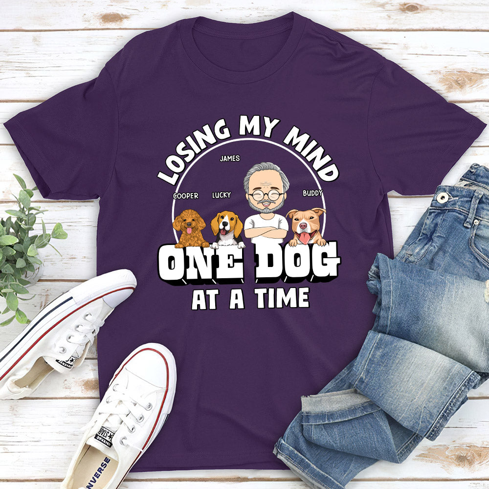 Losing My Mind - Personalized Custom Unisex 5.3 oz T-shirt for Pet Lovers