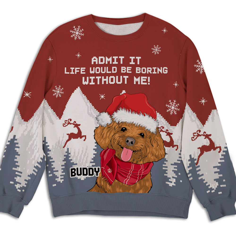 Unique Personalized Custom All-Over-Print Christmas Sweatshirt - A Must-Have for Pet Lovers