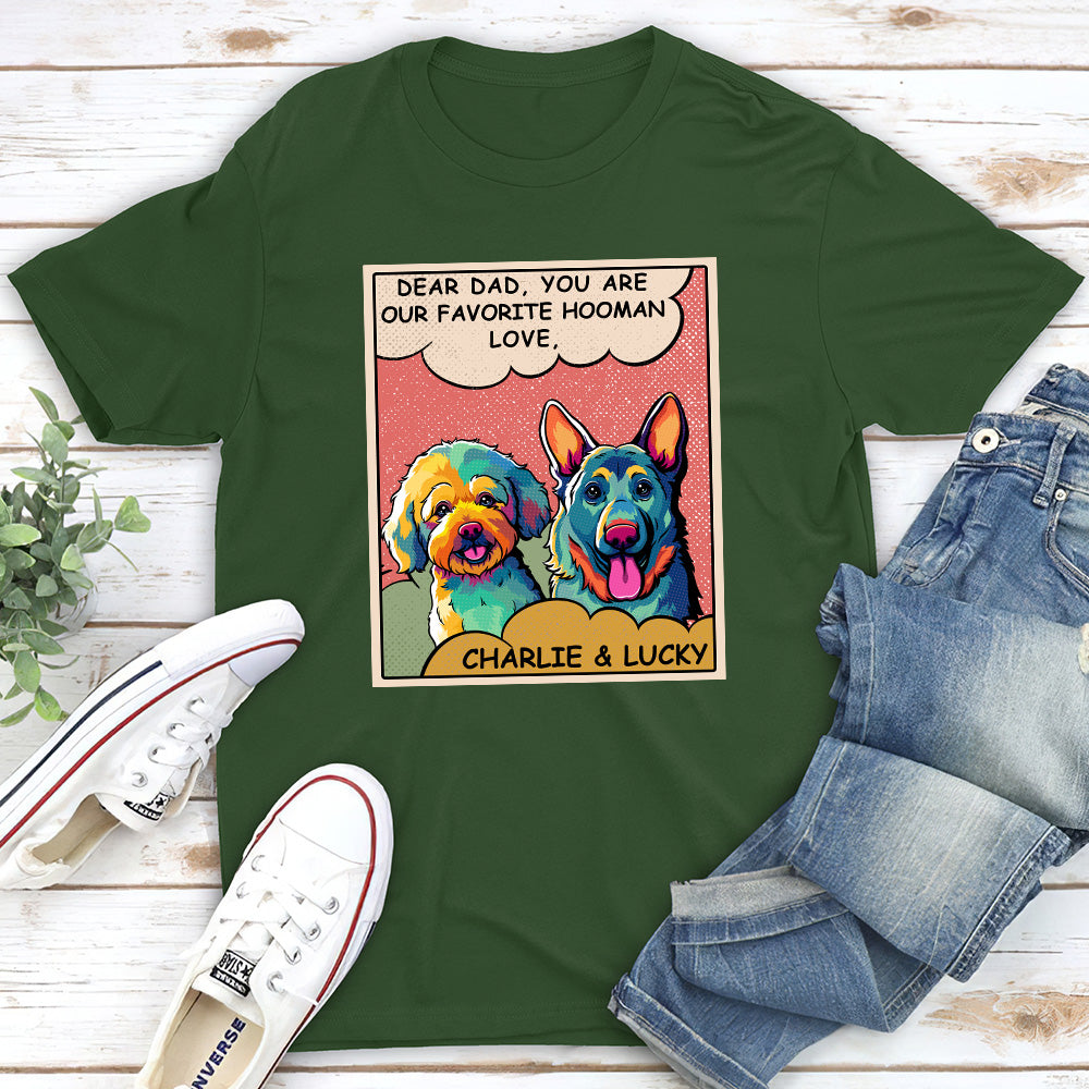 My Favorite Hooman - Customizable Unisex Personalized T-shirt for Pet Lovers