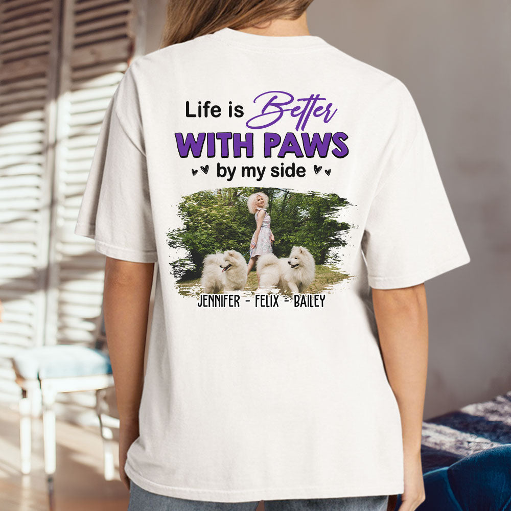 Paws By My Side Personalized Custom Unisex 5.3 oz T-shirt with Copyrighted Artwork