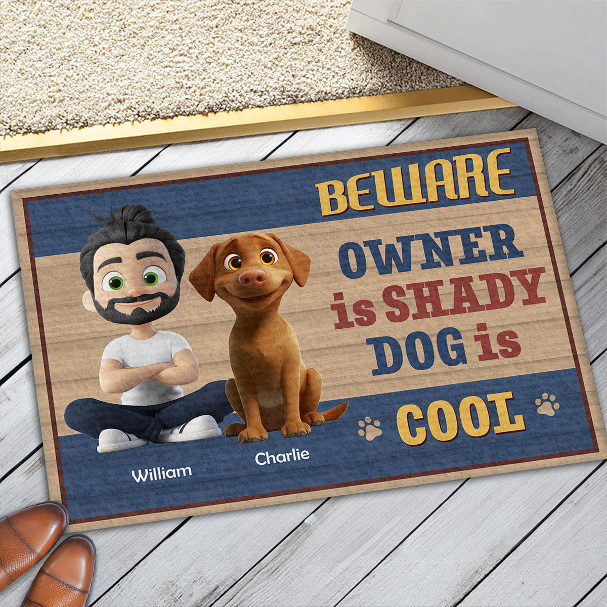 Cool Dogs - Personalized Custom Doormat with Sublimation Printing