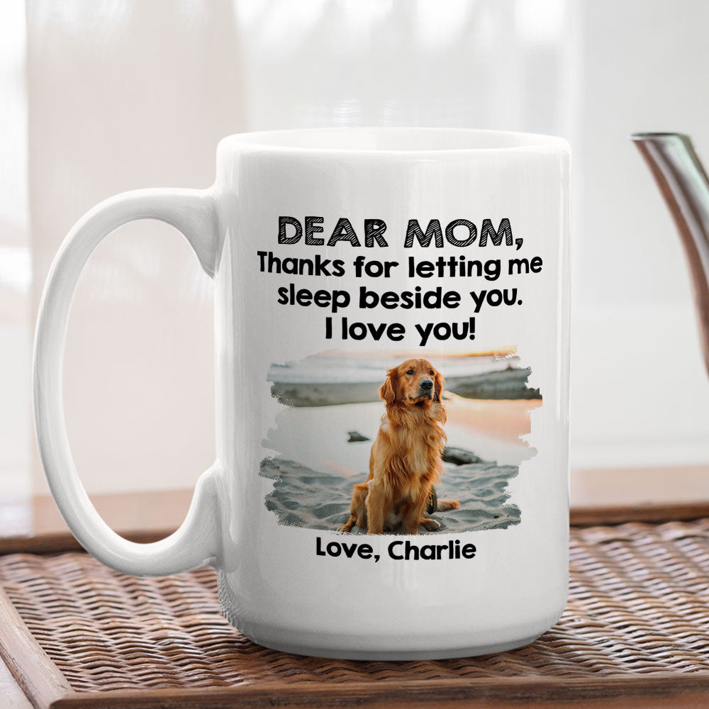 Sleep Beside Pet 2 - Personalized Custom Coffee Mug for Pet Lovers - 11oz & 15oz Sizes