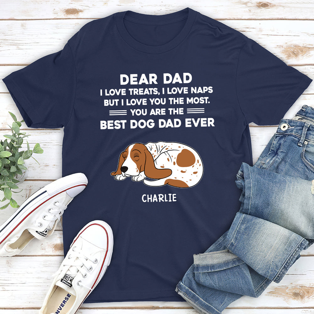 Great Job My Dad - Personalized Custom Unisex 5.3 oz T-shirt for Pet Lovers