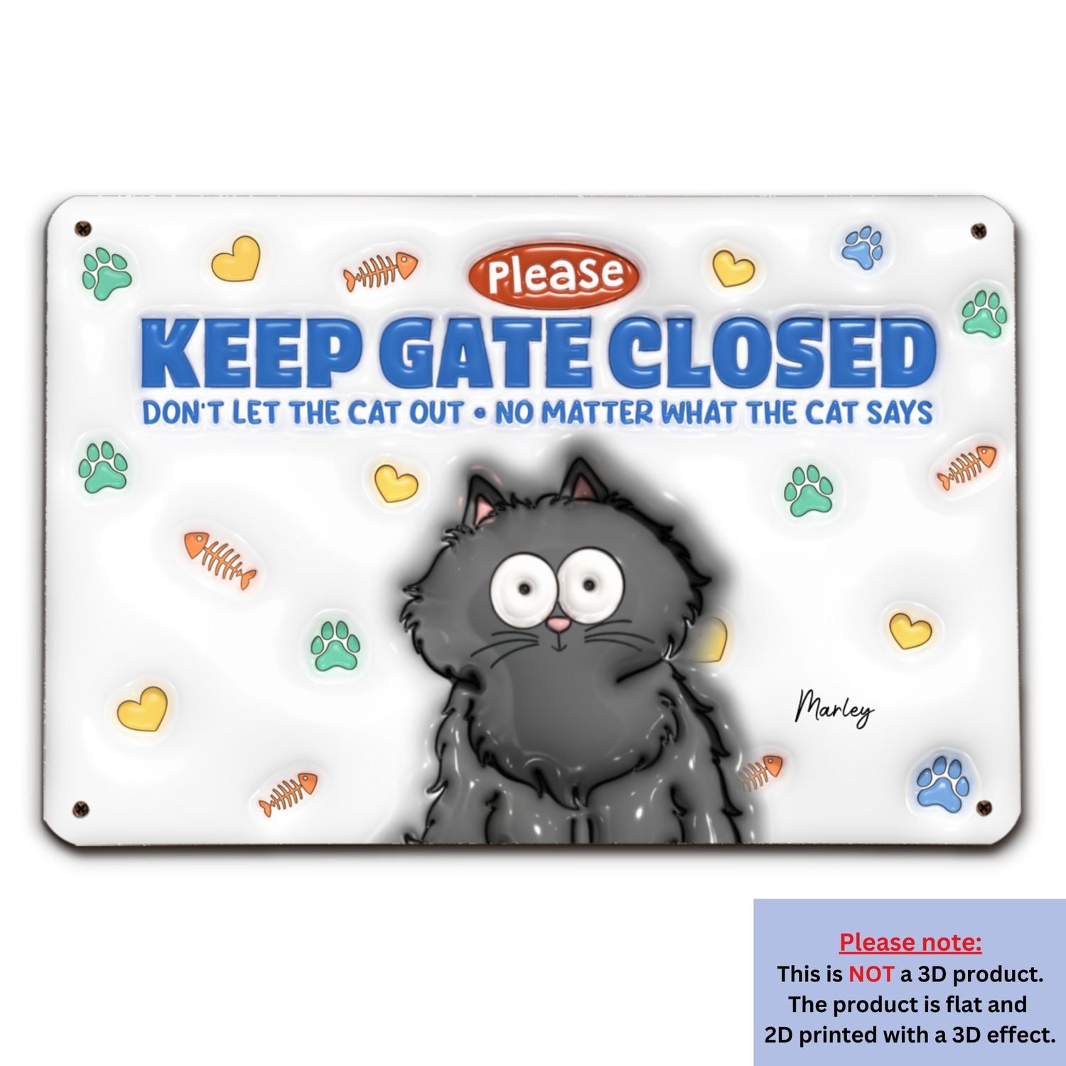 No Matter What - Personalized Custom 3D Inflated Effect UV-Treated Heavy Gauge Aluminum Metal Sign for Home and Office Decor