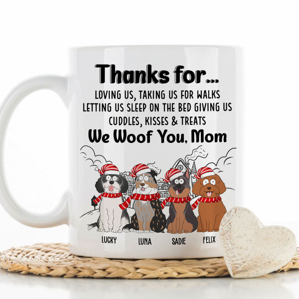 Thankful To Dad - Personalized Custom 11oz/15oz Coffee Mug for Pet Lovers