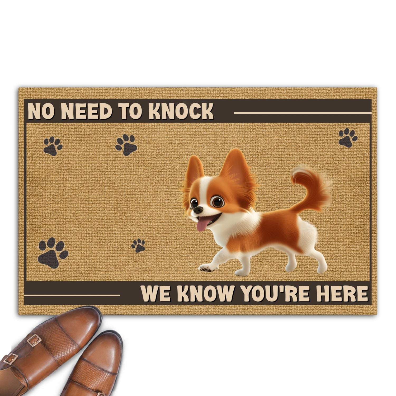 No Need To Knock Version 2 - Personalized Custom Doormat with Your Pet's Picture