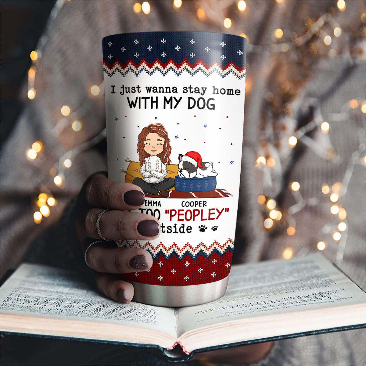 Personalized Custom Tumbler - Beat the Crowds with Style! 'It Is Too Peopley Outside'