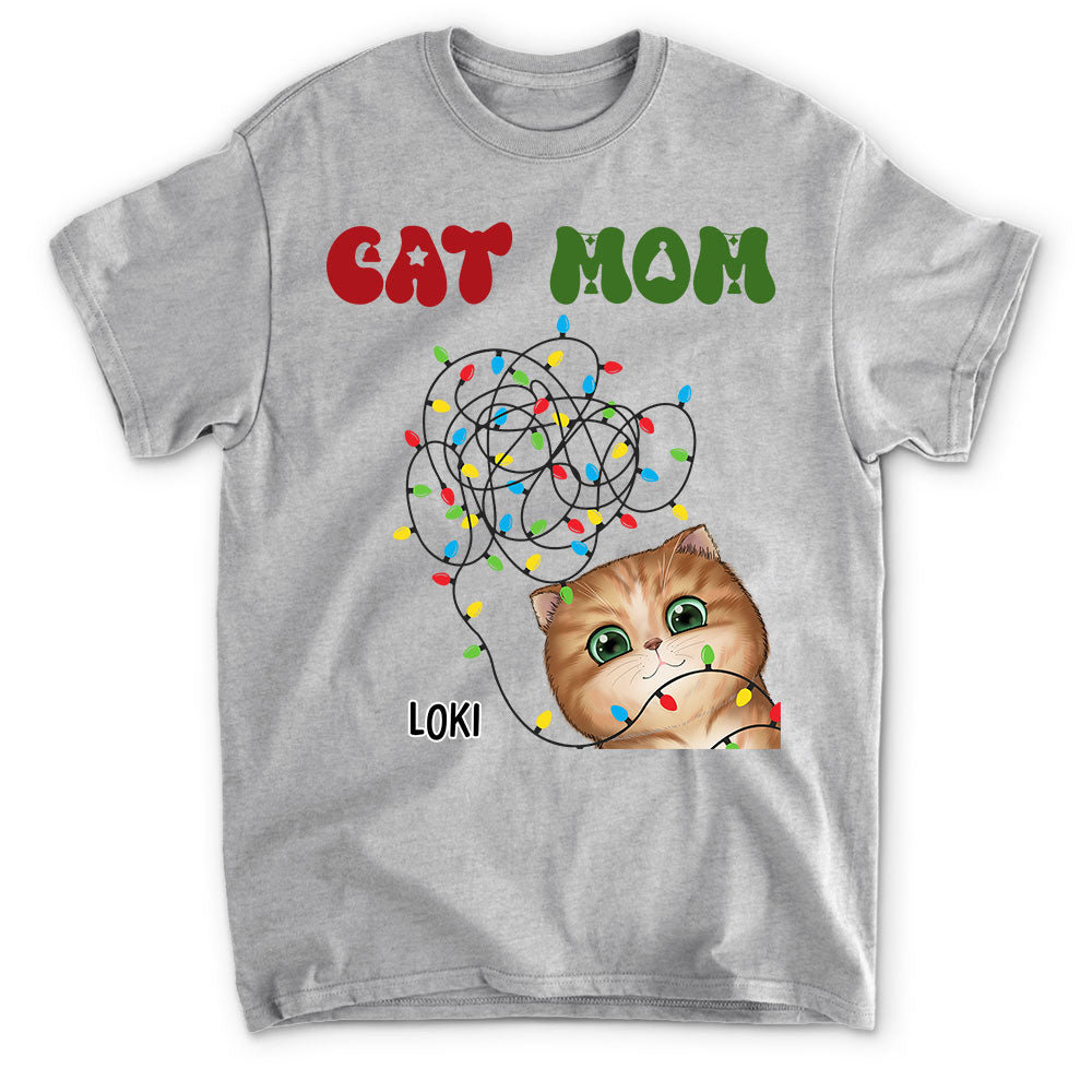 Christmas Light - Personalized Custom Unisex 5.3 oz T-shirt for Pet Lovers