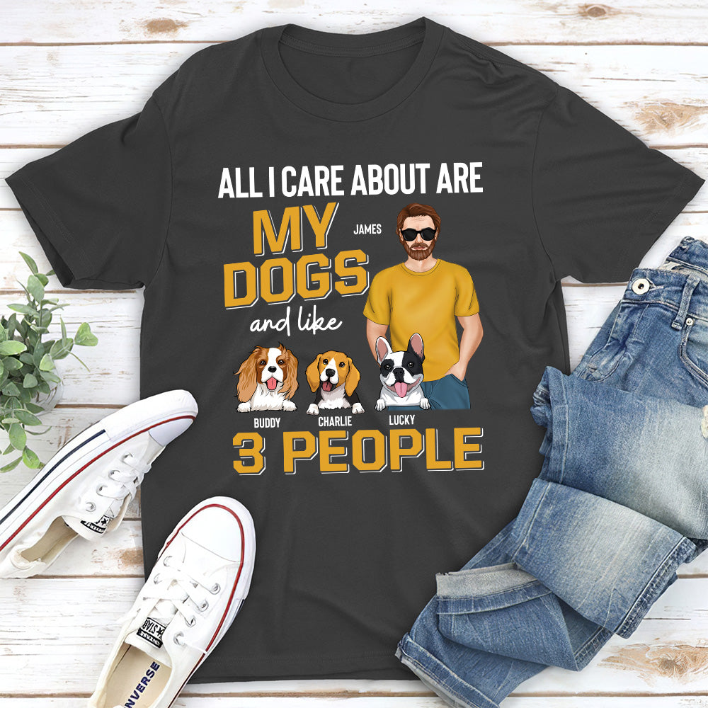 All I Care - Personalized Custom Unisex 5.3 oz T-shirt for Pet Lovers