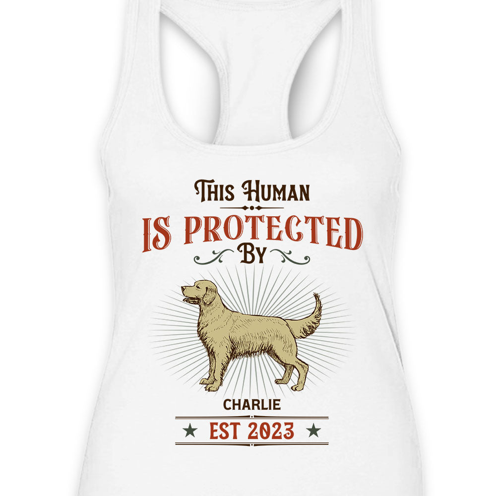 This Human Vintage - Personalized Custom Summer Women's Racerback Tank for Dog Lovers