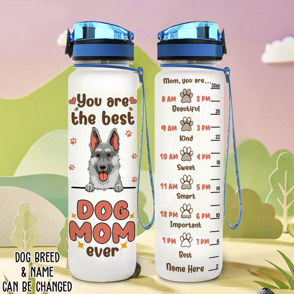 You Are The Best - Personalized Custom Time - Marked Water Tracker Bottle for Pet Lovers