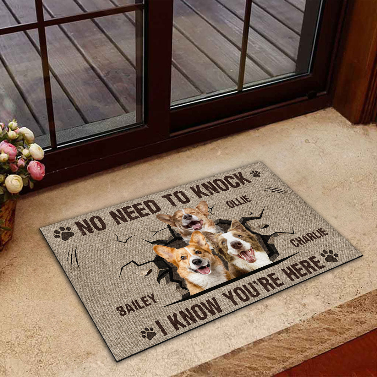 I Know You Are Here - Personalized Custom Pet Doormat with Vibrant Sublimation Printing