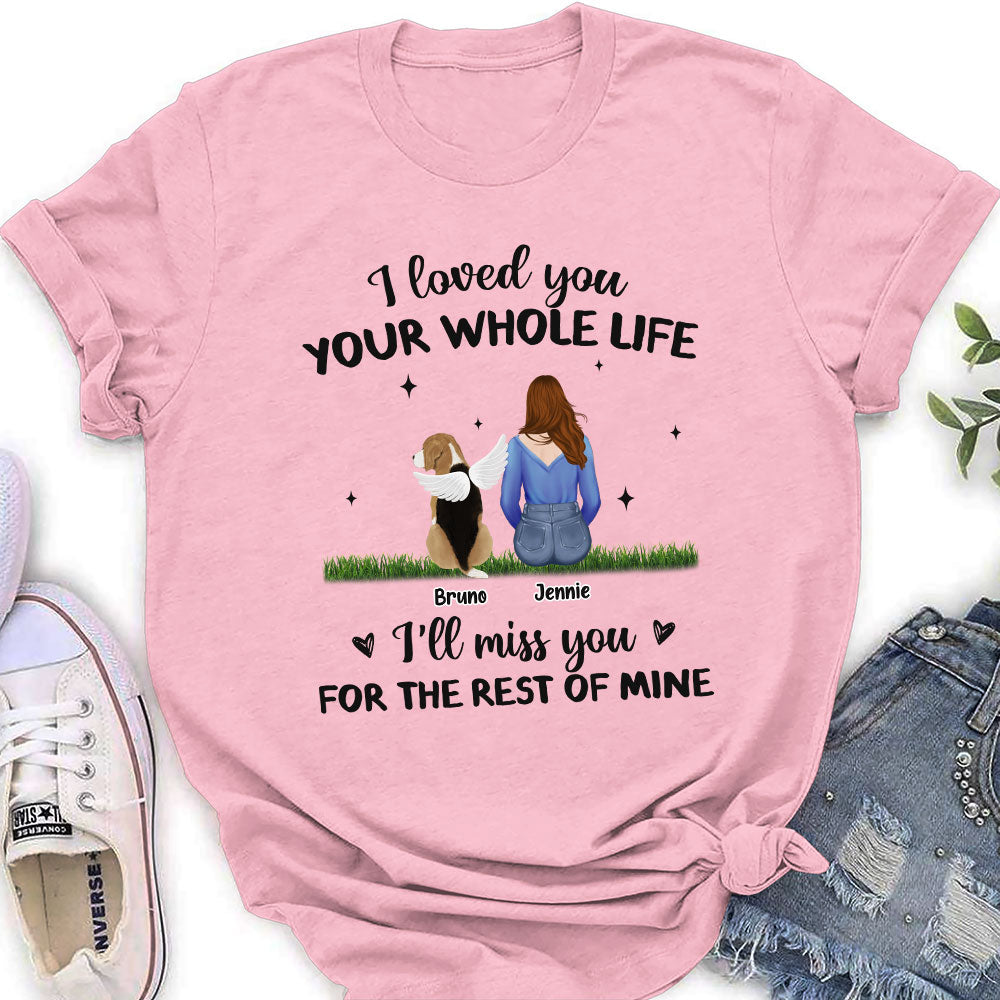 The Rest Of Mine - Personalized Custom Women's Memorial T-shirt for Pet Lovers