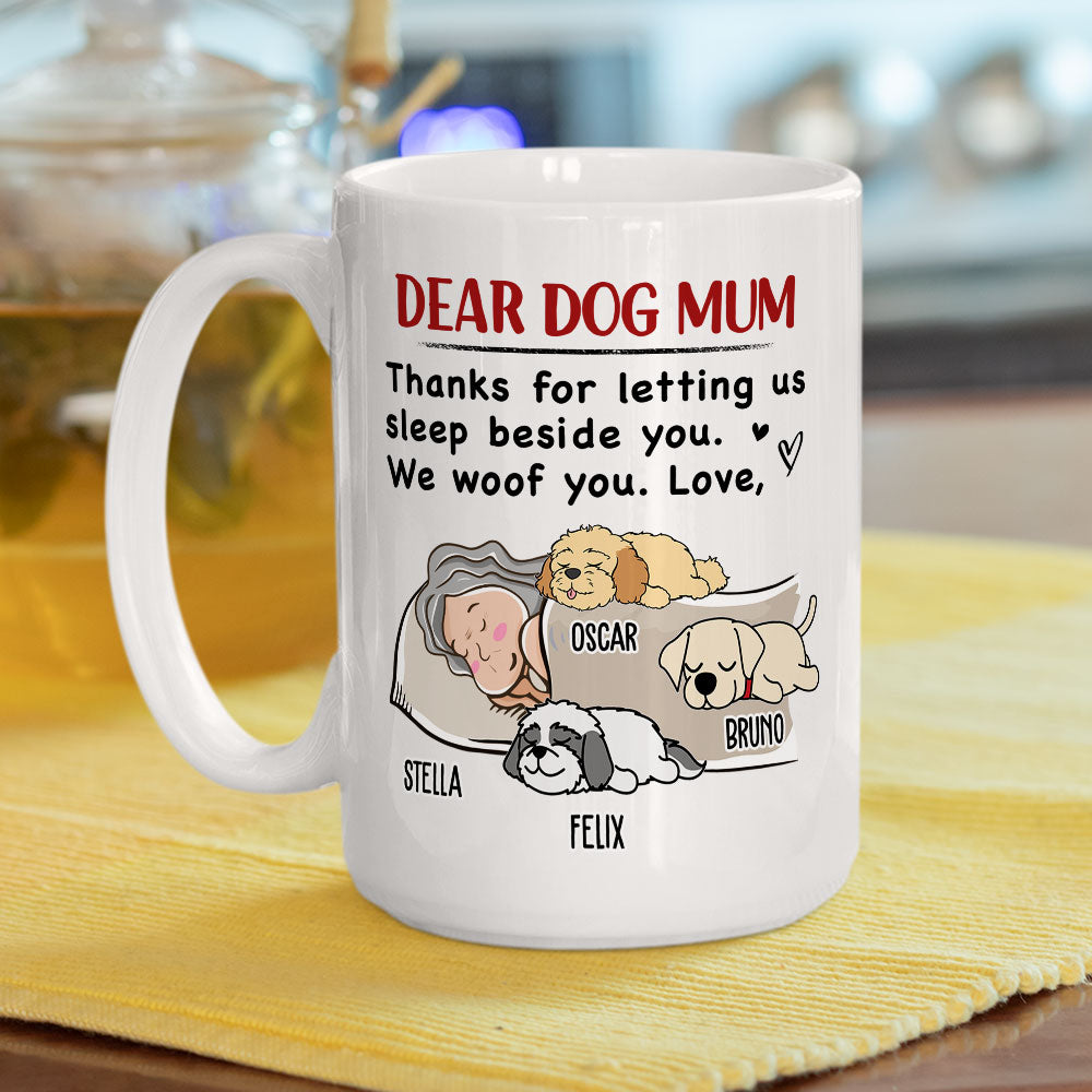 Sleep Beside You - Customizable Personalized Coffee Mug for Pet Lovers