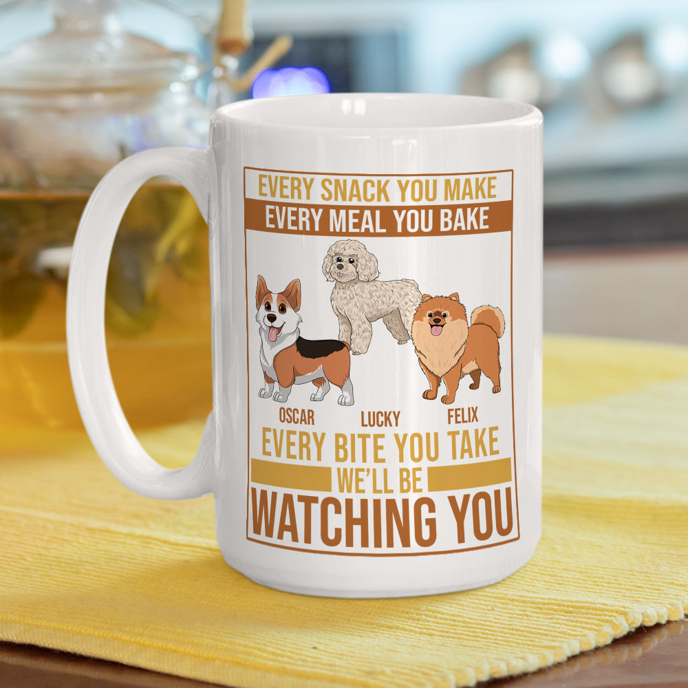 Snack And Meal - Customizable Personalized Coffee Mug for Pet Lovers