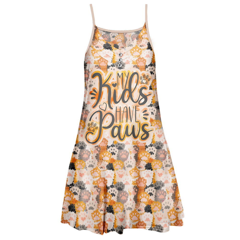 My Kids Have Paws - Stylish Adjustable Strap Dress for Pet Lovers