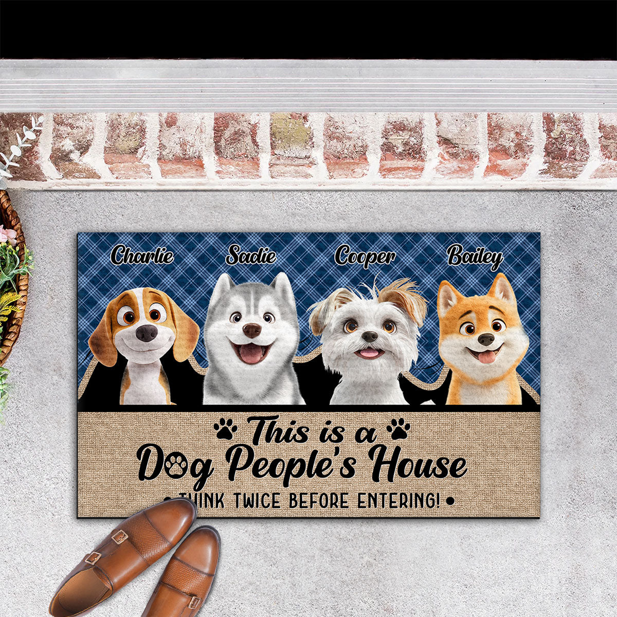Dog People - Customizable Personalized Doormat with Cat or Dog Picture