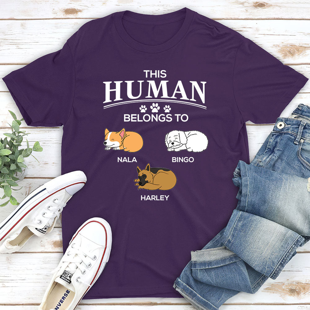 Belongs To My Furbaby - Personalized Custom Unisex 5.3 oz T-shirt for Pet Lovers
