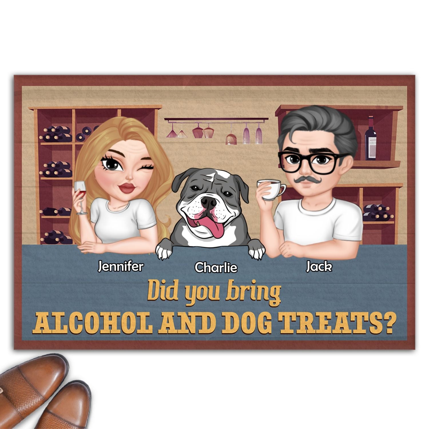 Personalized Custom Doormat: Did You Bring Alcohol And Dog Treats - Ideal for Pet Lovers