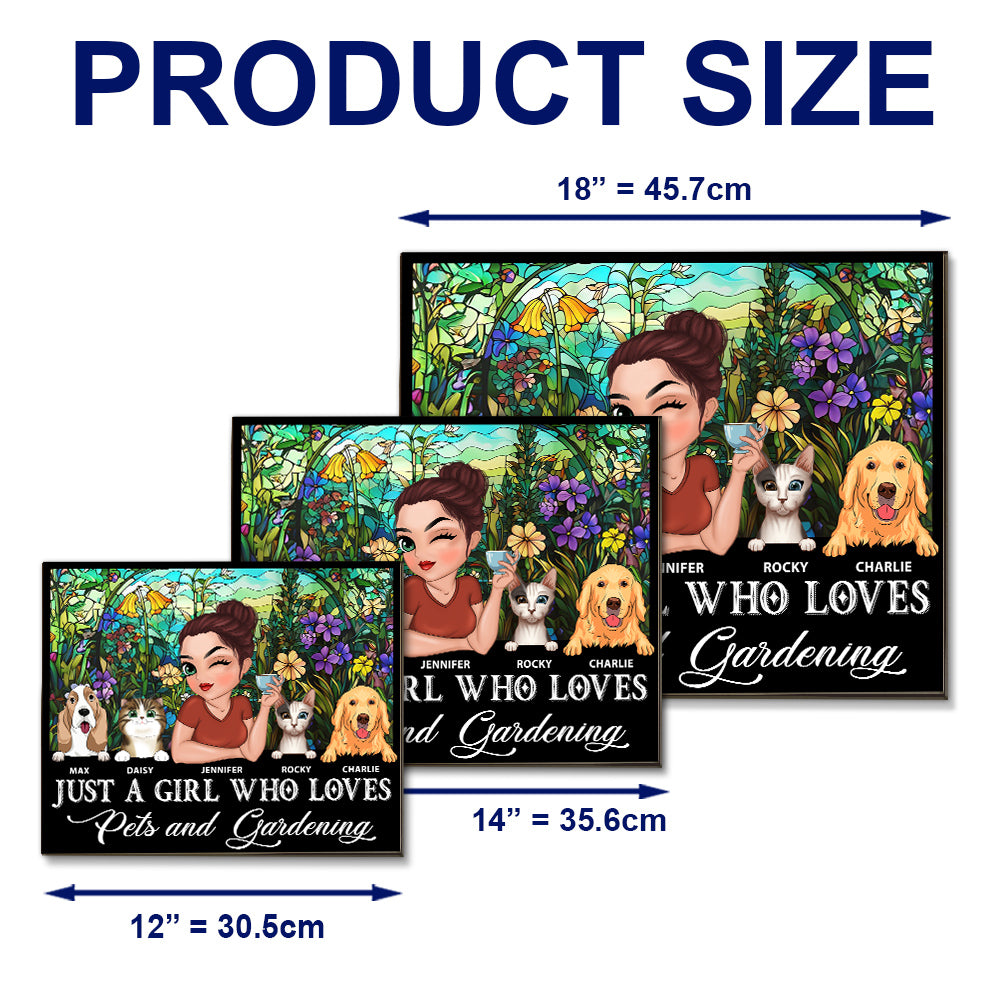 I Love Dogs And Gardening - Personalized Custom Wood Sign in Various Sizes (12 in, 14 in, 18 in)