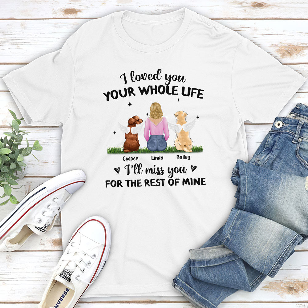 The Rest Of Mine - Personalized Custom Premium Men's 4.2 oz Memorial T-shirt for Pet Lovers
