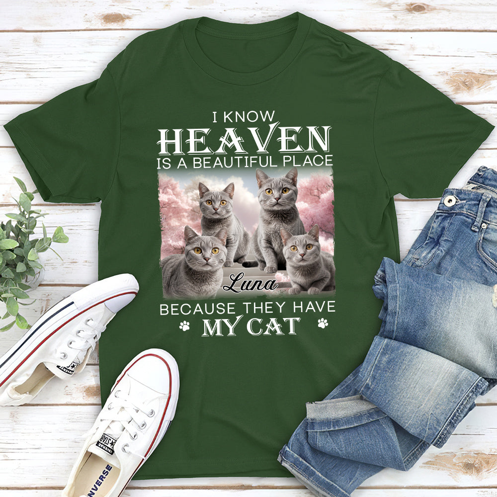 Customizable Personalized Unisex Pet Paws In Heaven T-shirt - Ideal Gift for Pet Lovers