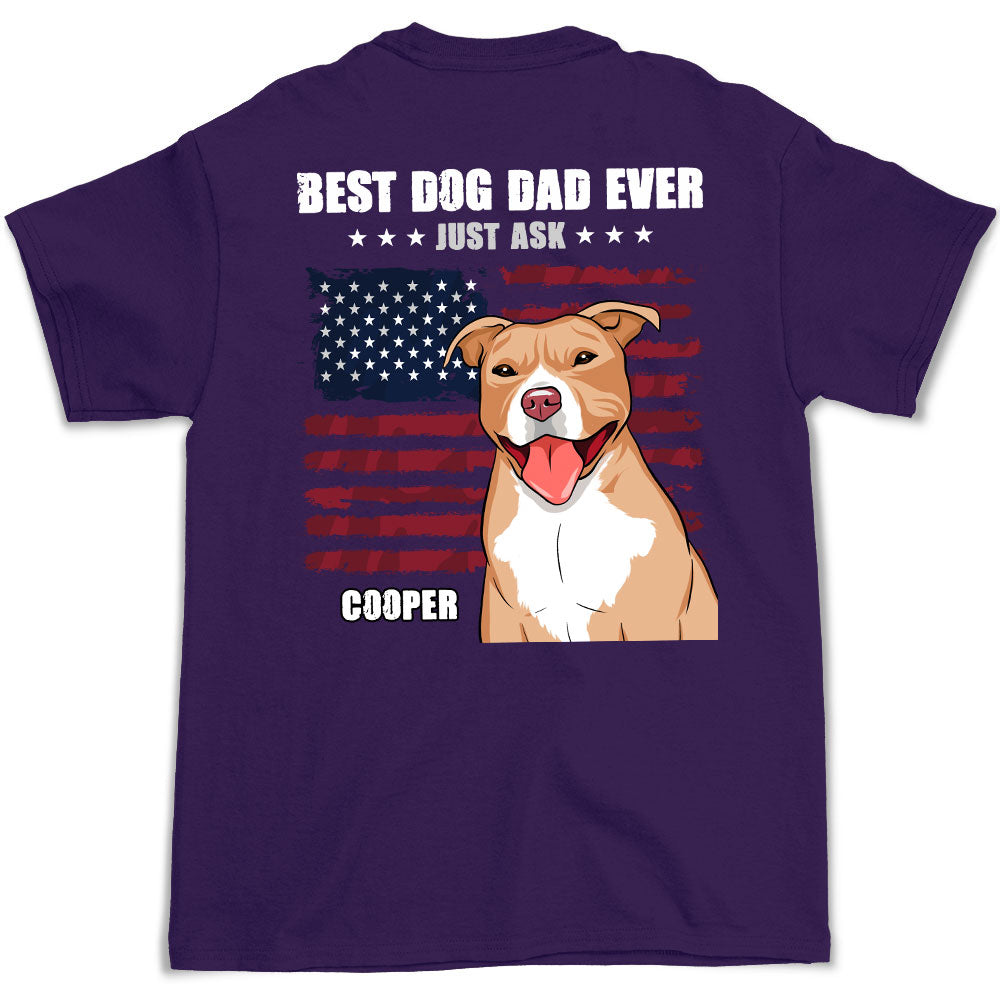Best Dog Dad Ever - Personalized Custom Unisex 5.3 oz T-shirt for Pet Lovers