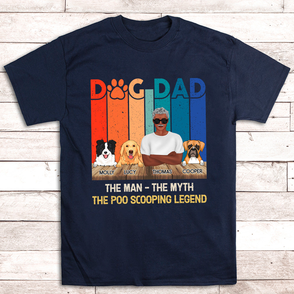 Unique Personalized Custom Unisex Dog Dad Man T-shirt